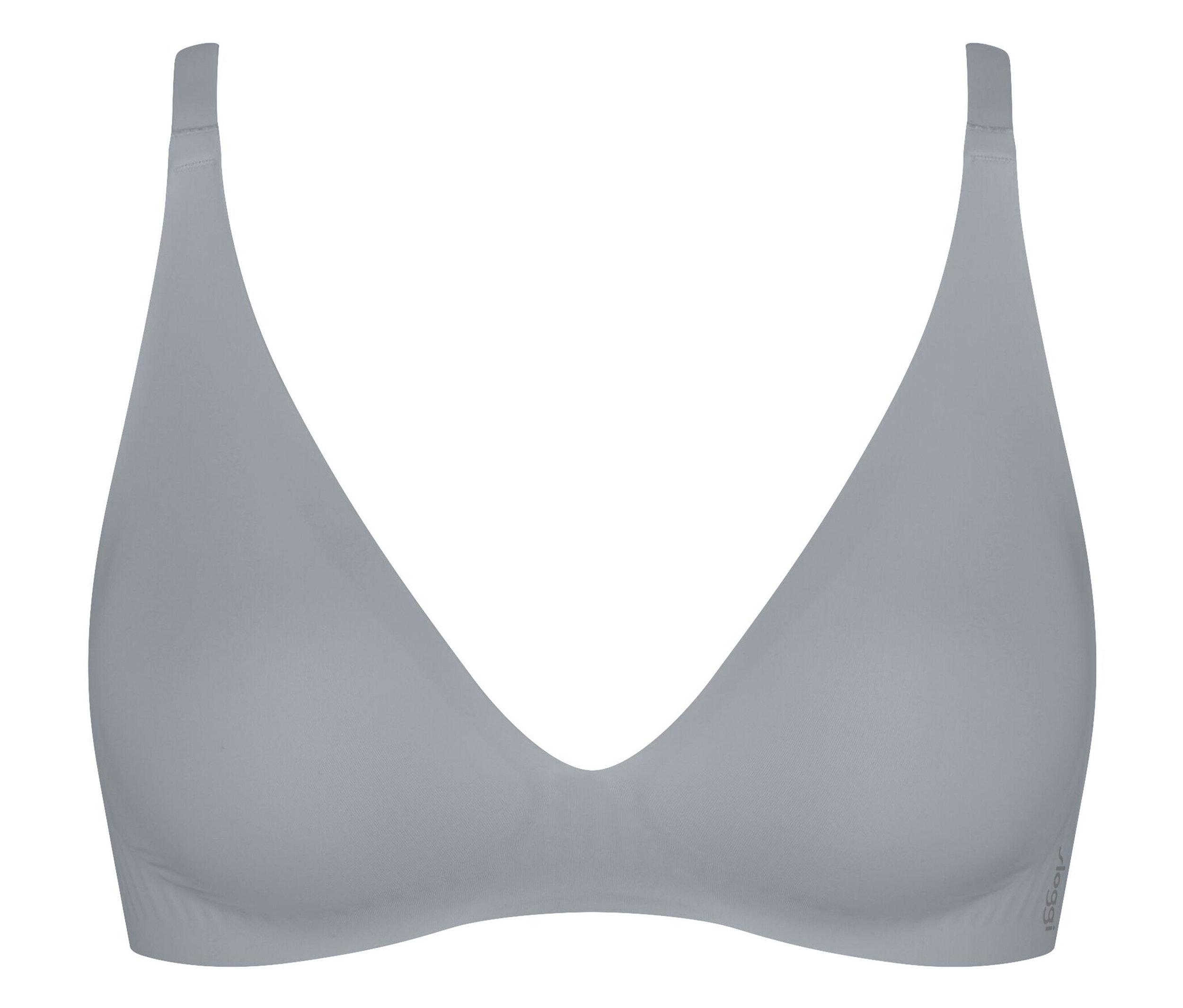 Szürke, V-nyakú melltartó.