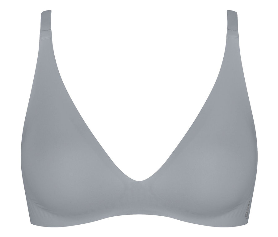 Szürke, V-nyakú melltartó.