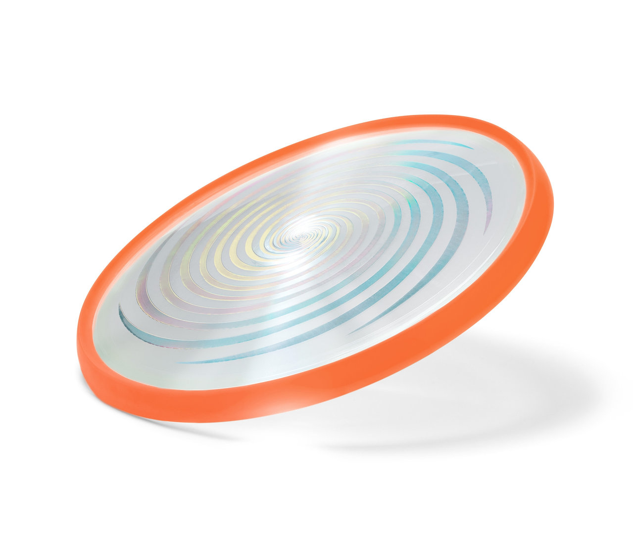 Narancssárga LED-es frizbi.