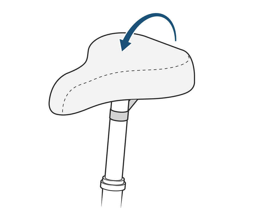 Egy kerékpáros üléshuzat rajza.