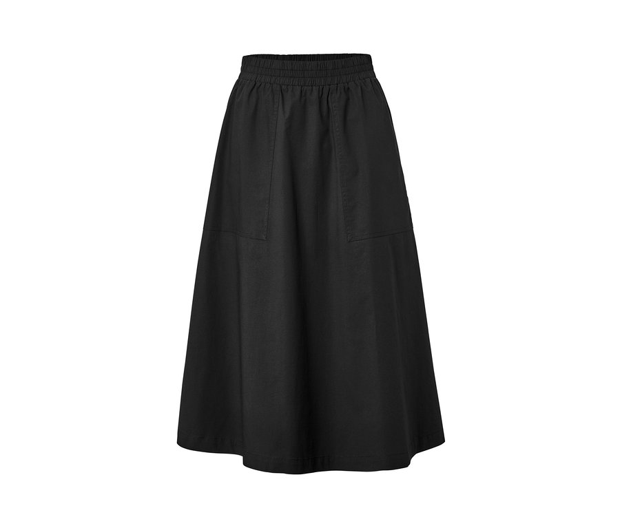 Fekete poplin szoknya.