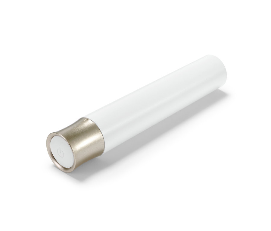 Fehér elektromos szemöldökformázó arany részlettel.