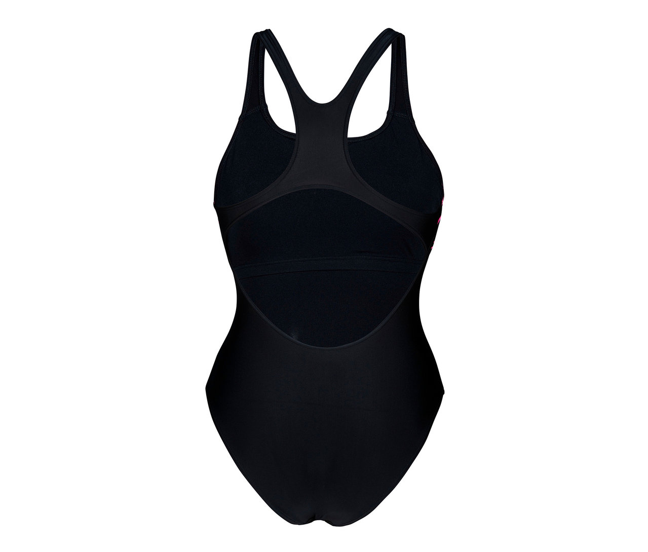 A fekete arena Feel márkájú Lily Swim Pro Back Bustier női fürdőruha hátulnézeti részletes képe.
