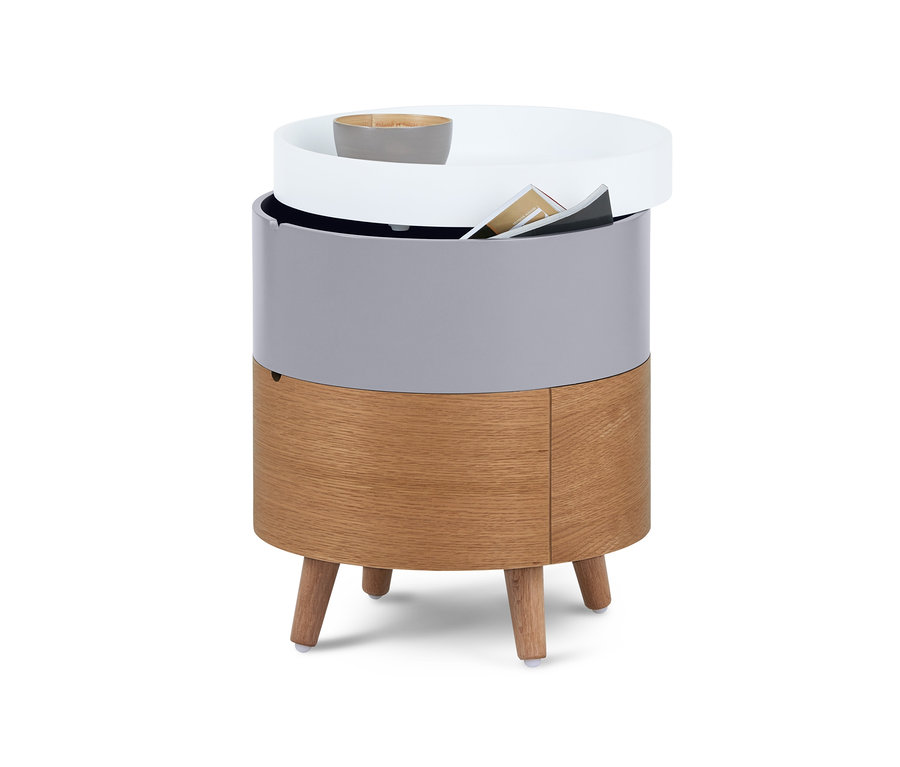 Kerek dohányzóasztal, emeletes.