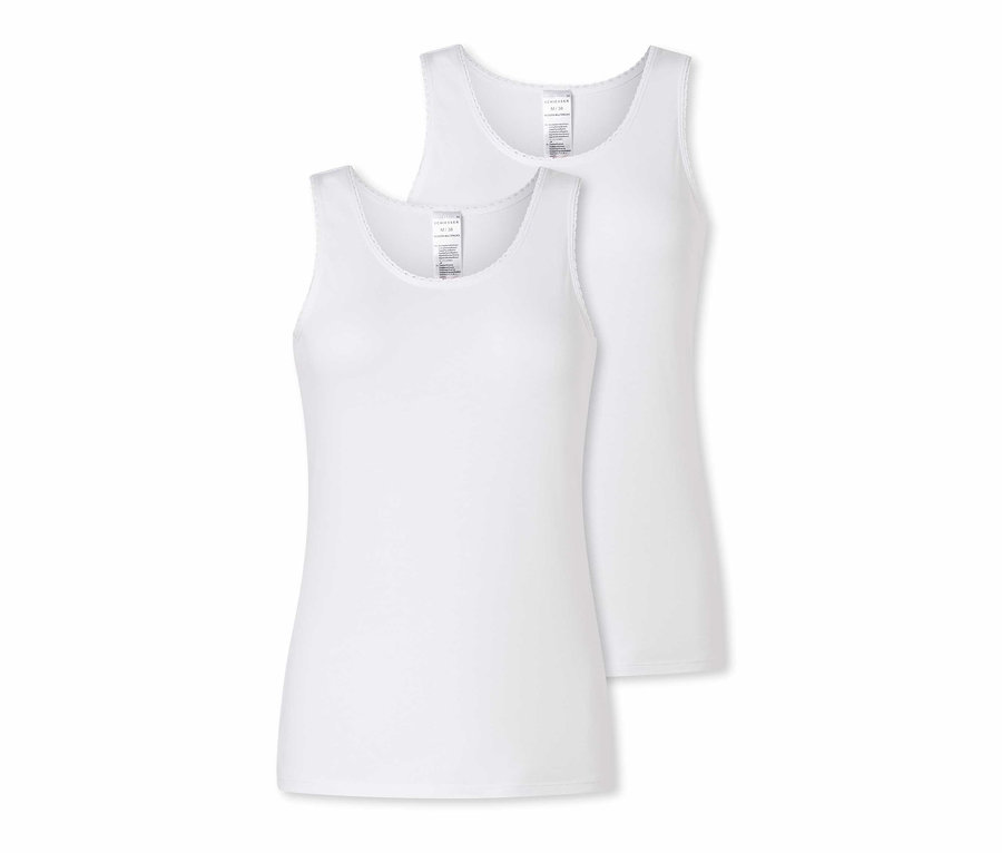 Két fehér SCHIESSER női top.