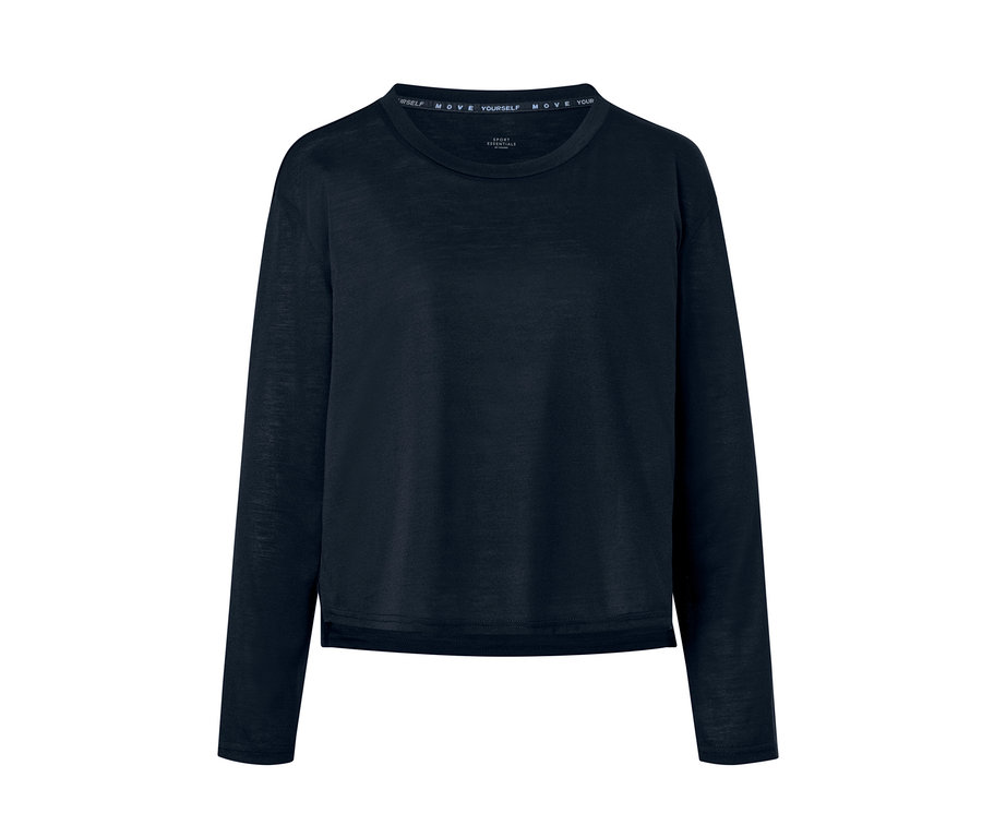 Sötétkék női 2 az 1-ben sportfelső.