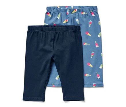 Két kék, ¾-es gyerek leggings.
