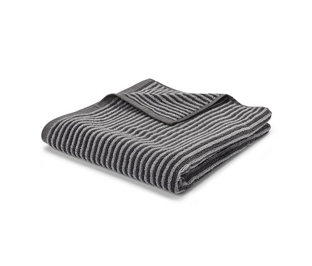 Fürdőlepedő, csíkos, antracit, 70x130 cm