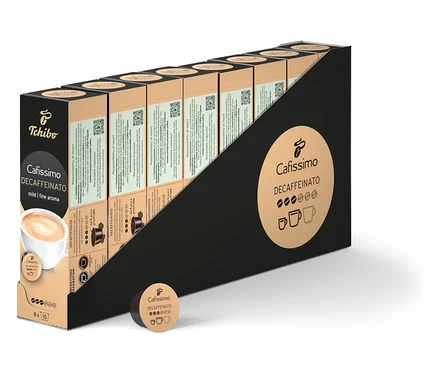 Cafissimo Decaffeinato kávékapszula csomagolása.