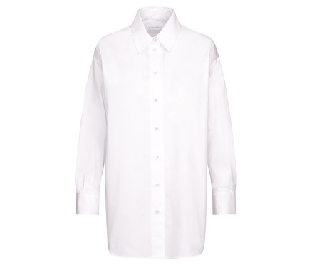 Seidensticker túlméretes hosszú ingblúz, fehér