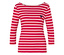 Piros-fehér csíkos, hosszú ujjú felső kis fekete szívvel.