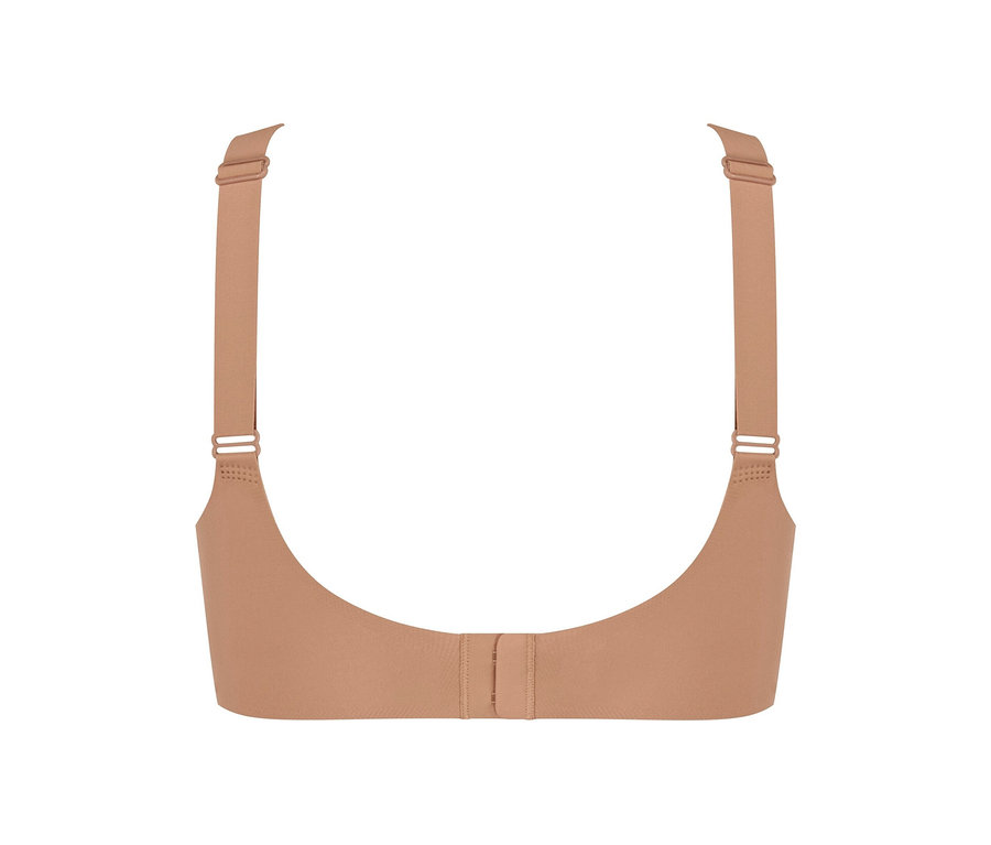 A nostalgic brown színű sloggi ZERO Feel 2.0 puha melltartó részlete.