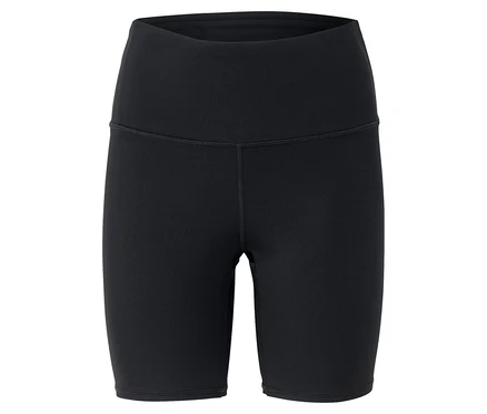 Fekete, magas derekú rövid leggings.