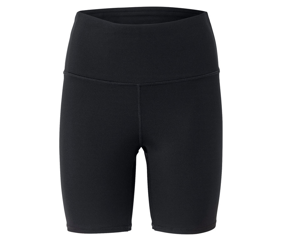 Fekete, magas derekú rövid leggings.