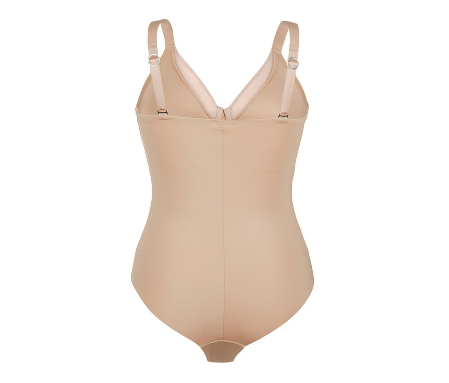 Egy női alakformáló body részletes hátulnézete.