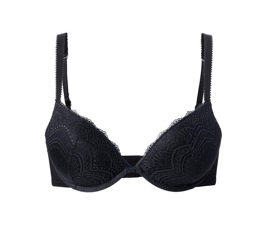Fekete push-up melltartó.