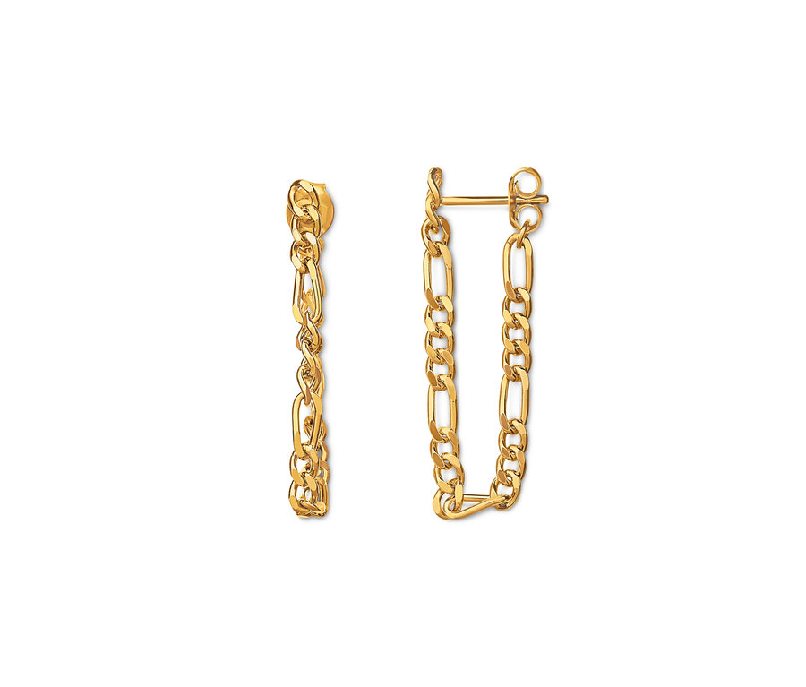 Két darab, 23 karátos arannyal futtatott női ezüst fülbevaló.