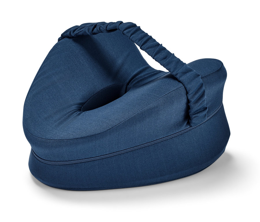 Sötétkék ergonomikus térdpárna.