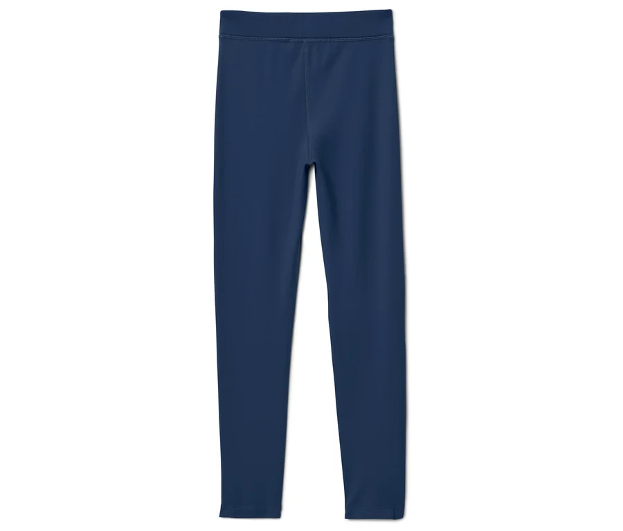 Tengerészkék leggings fehér háttérrel.