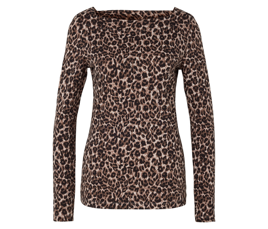 Női hosszú ujjú felső állatmintával.