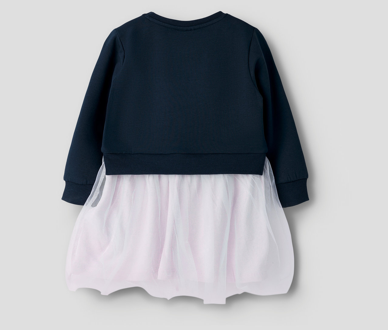 A NAME IT tengerészkék színű, tüllszoknyás melegítőruha részletes nézete.