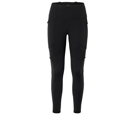Fekete leggings oldalzsebekkel.