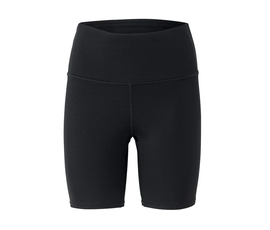 Fekete, magas derekú rövid leggings.