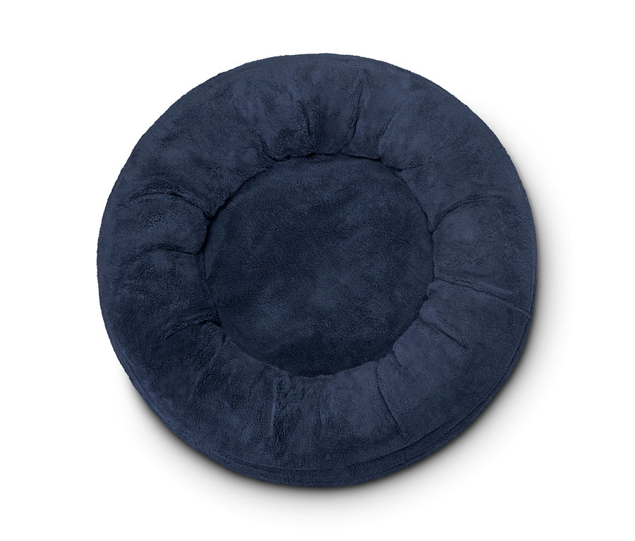 Kerek, sötétkék kutyaágy, 75 cm.