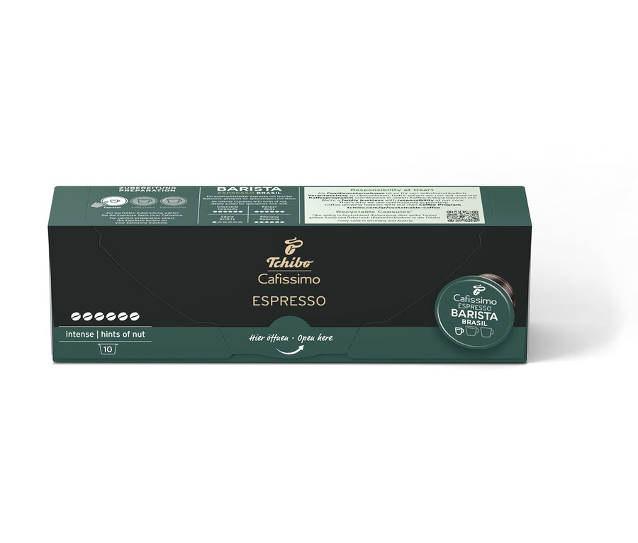 Cafissimo Barista Espresso Brasil kapszulák csomagolása.