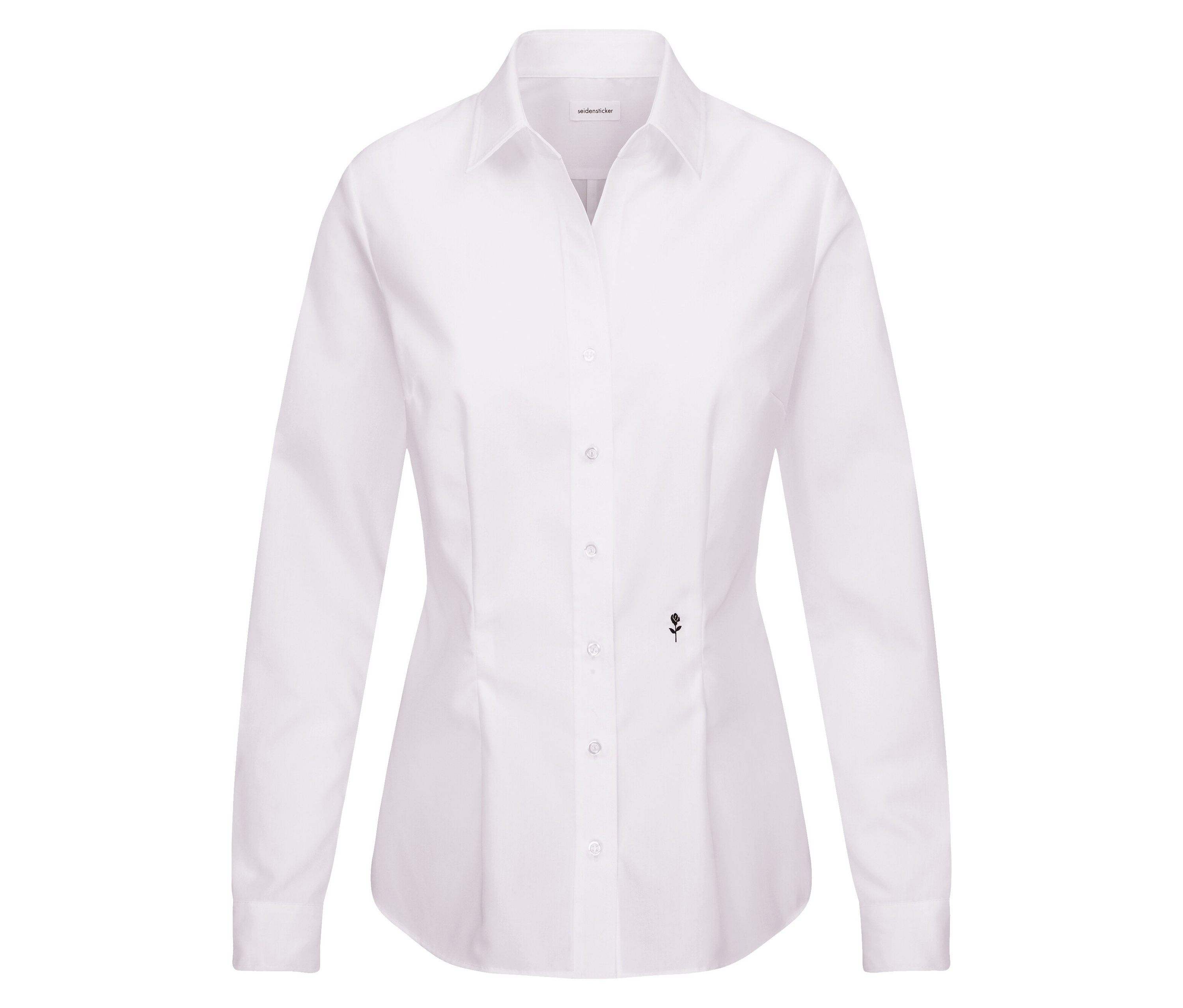 Fehér Seidensticker slim fit szabású, vasalást nem igénylő ingblúz