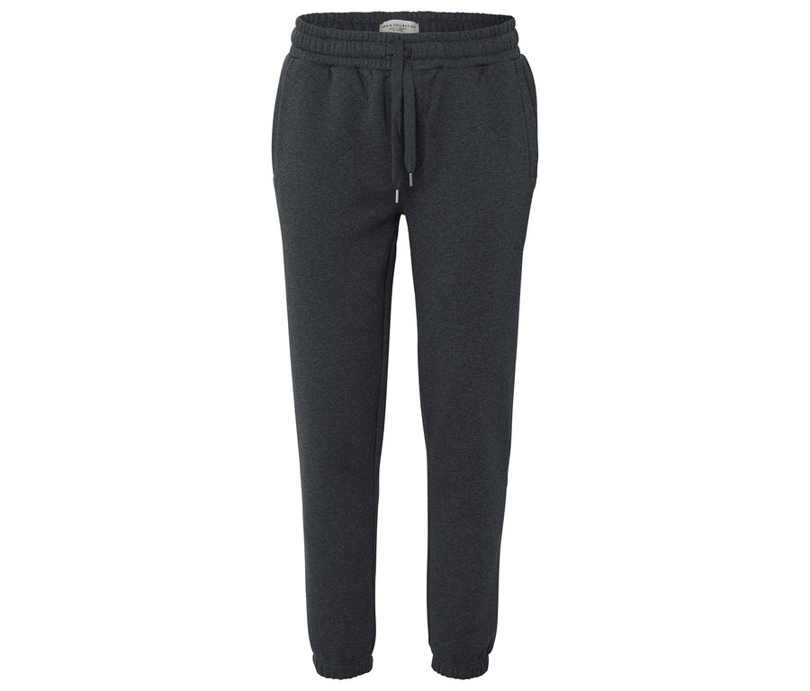 Szürke jogging alsó húzózsinórral a deréknál.