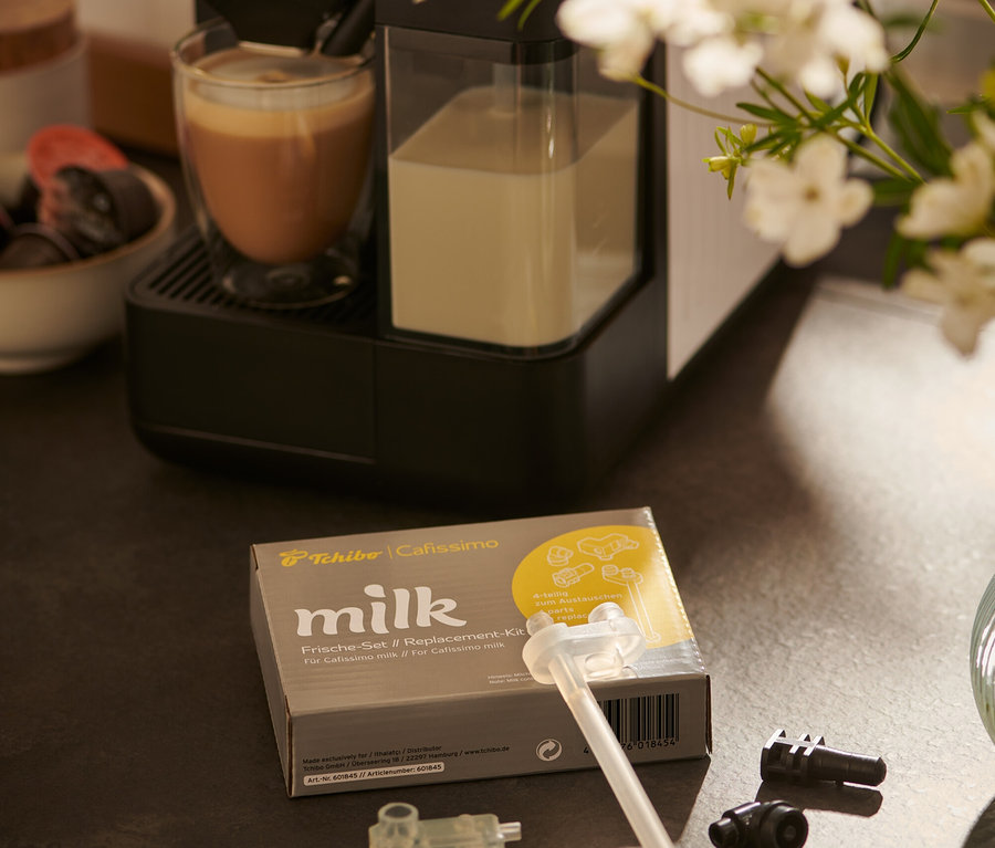 Cafissimo tejkávéfőző a Cafissimo milk cserekészlettel.