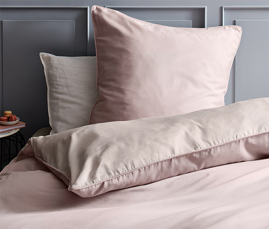 Kétoldalas pamut-Tencel ágynemű, rózsaszín, egyszemélyes