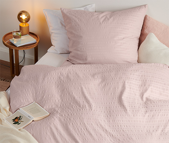 Mikroszálas krepp ágynemű, rózsaszín, egyszemélyes