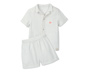 Kisfiú rövidnadrágos pizsama, fehér