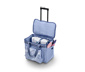 Varrógéptartó bőrönd, batikolt, kék