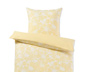 Kétoldalas renforcé ágynemű, virágos, sárga, egyszemélyes
