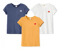 3 kislány póló szettben, kék/fehér/sárga