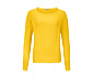 Női finomkötésű denevérujjú pulóver, sárga