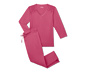 Női 3/4-es ujjú pizsama, csipkés, pink