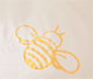 Kétoldalas perkál ágynemű, méhecske, krém, egyszemélyes
