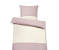 Kétoldalas flanel ágynemű, rózsaszín/bézs, kétszemélyes