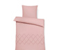 Kétoldalas ágynemű, rojtos mintával, rózsaszín, egyszemélyes