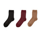 3 pár női zokni, bordó/barna/fekete