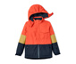 Fiú snowboard kabát, sötétkék/narancssárga