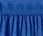 Női tunikablúz, lyukhímzéssel, kék