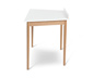 Trapéz alakú íróasztal, fehér/tölgy
