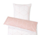 Kétoldalas renforcé ágynemű, rózsaszín/fehér, egyszemélyes
