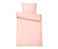 Kétoldalas pamut-Tencel ágynemű, virágos, rózsaszín, egyszemélyes