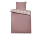 Kétoldalas pamutflanel ágynemű, rózsaszín, kétszemélyes